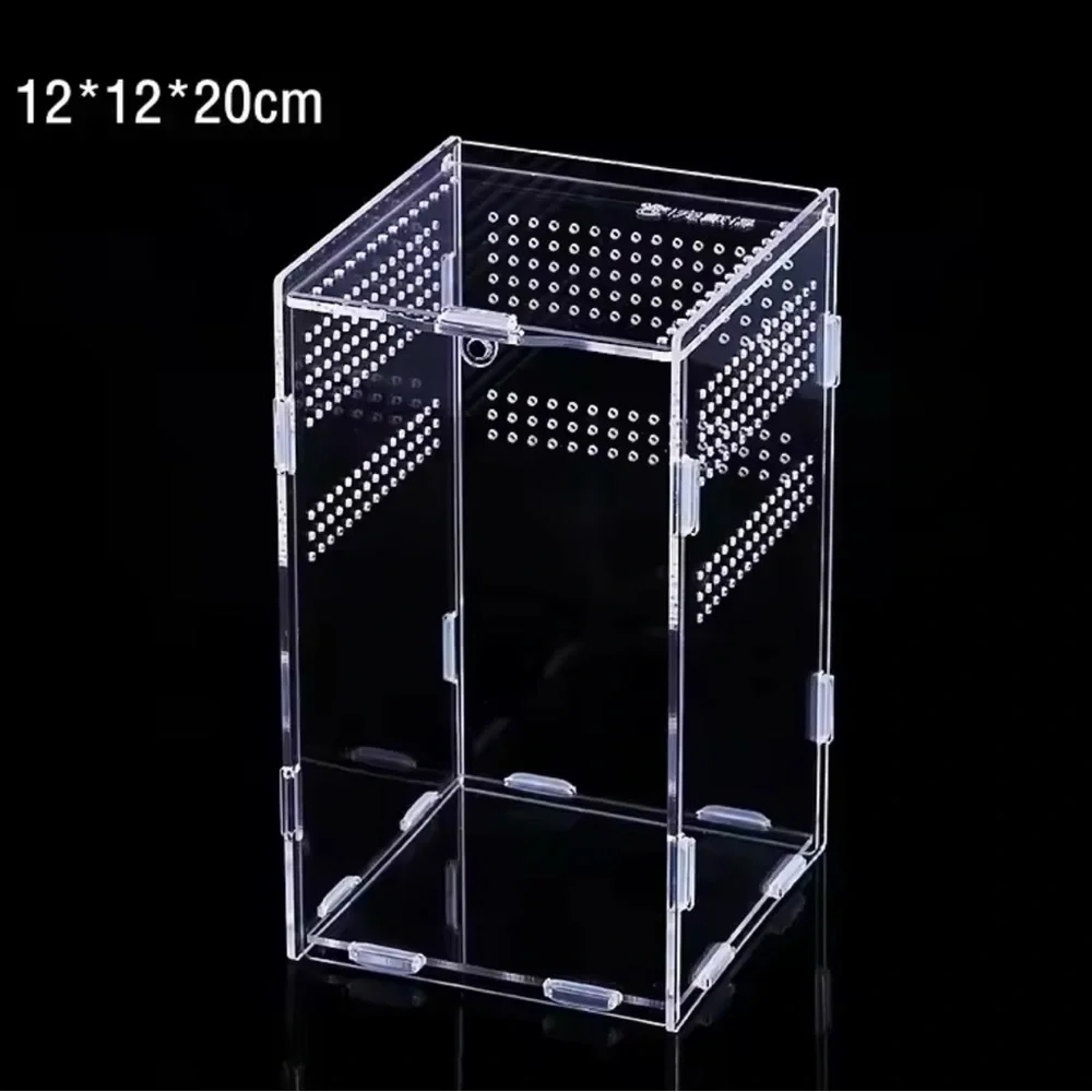 Clear Jumping Spider Tarantula Small Animal Reptile Acrylic Enclosure Cage Home